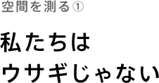 空間を測る①「私達はウサギじゃない」