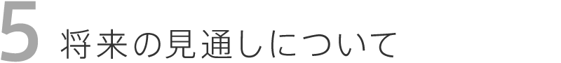 将来の見通しについて