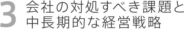 会社の対処すべき課題と中長期的な経営戦略