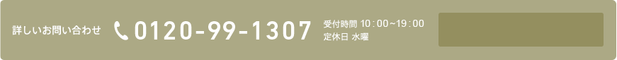 詳しいお問い合わせ 0120-99-1307