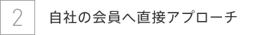 自社の会員へ直接アプローチ