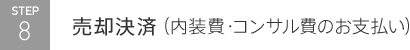 売却決済（内装費・コンサル費のお支払い）