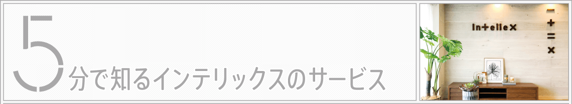 5分で知るインテリックスのサービス