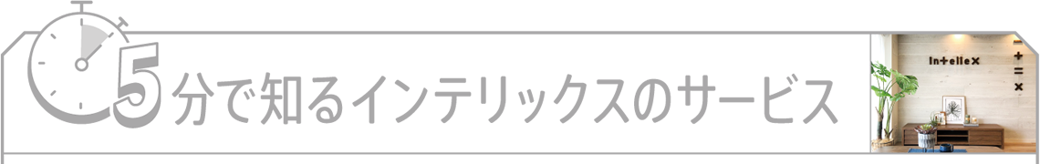 5分で知るインテリックスのサービス